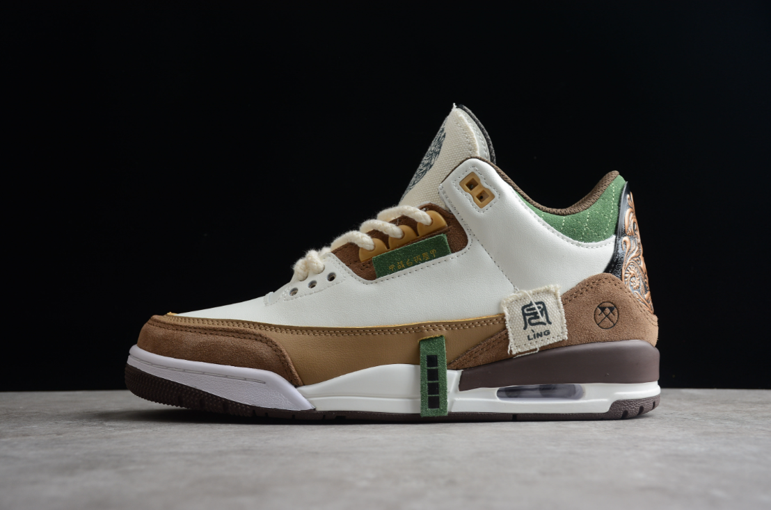 Air Jordan 3 Retro SE White Dark Brown Green