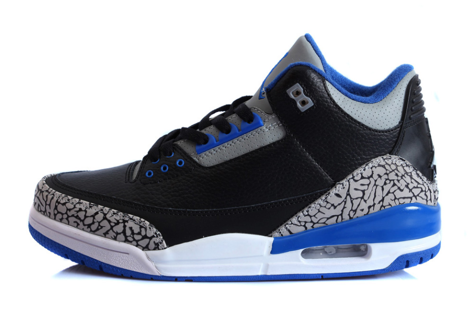 Air Jordan 3 Retro Sport Blue Black Cement True Blue