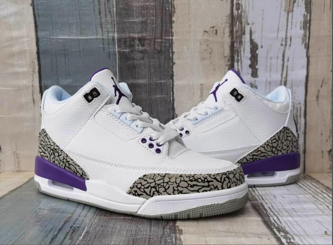 Air Jordan 3 White And Purple