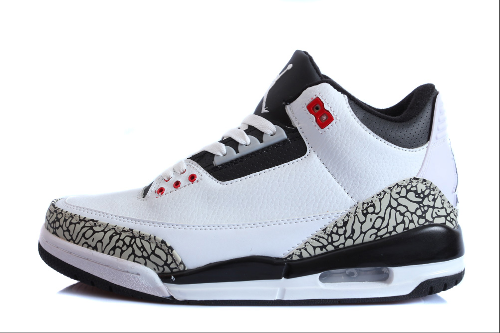 Air Jordan 3 White Black Red