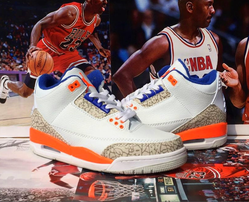 Air Jordan 3 White Blue Orange