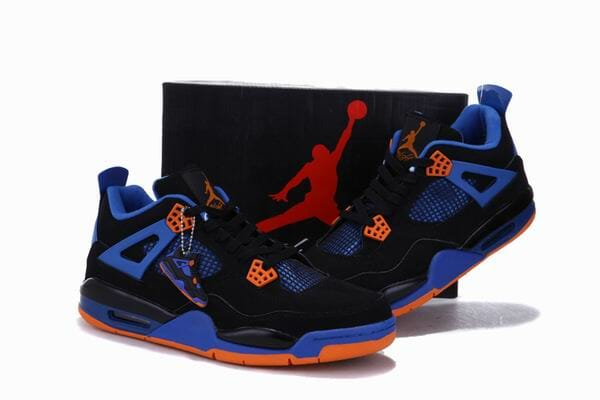 Air Jordan 4 Black Blue Orange