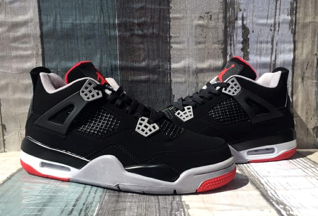 Air Jordan 4 Black Gray Red Hook