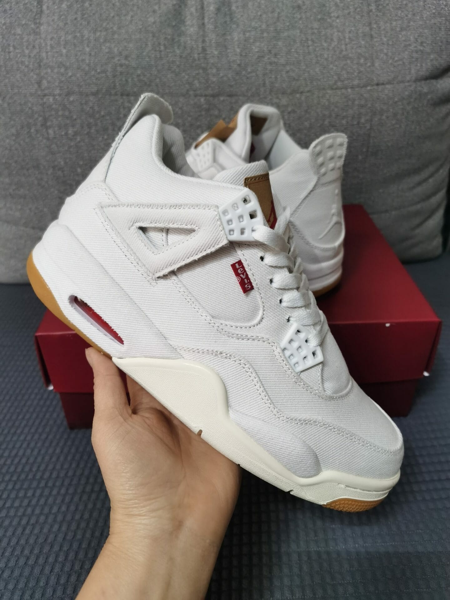 Air Jordan 4 Levi's Joint Black And White Denim