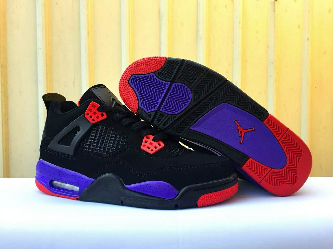 Air Jordan 4 Raptors Black And Purple