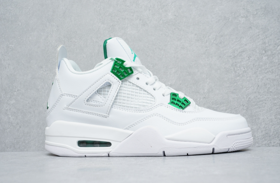 Air Jordan 4 White And Green Buckle