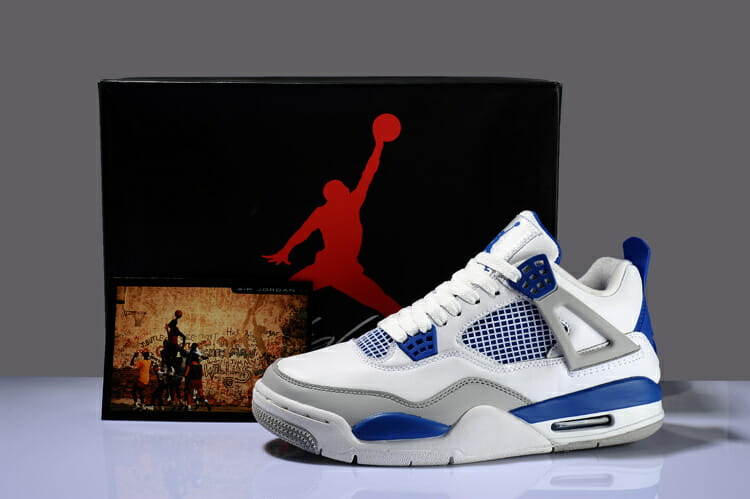 Air Jordan 4 White Grey Blue