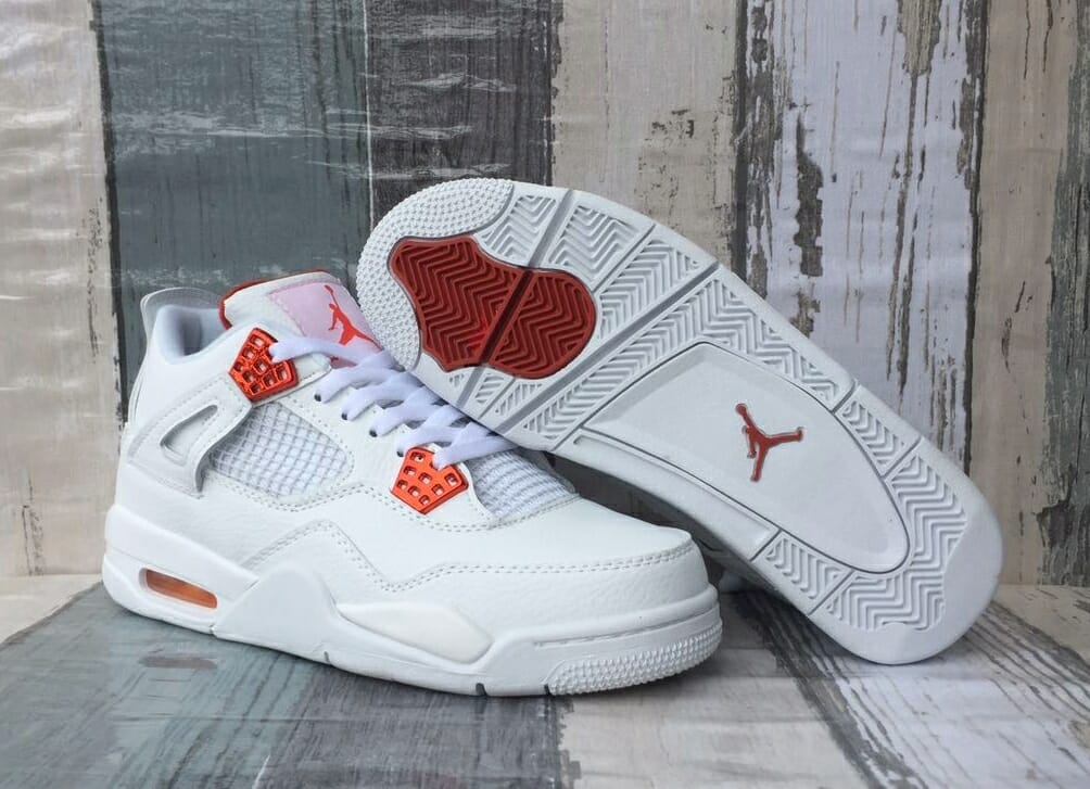 Air Jordan 4 White Orange Red