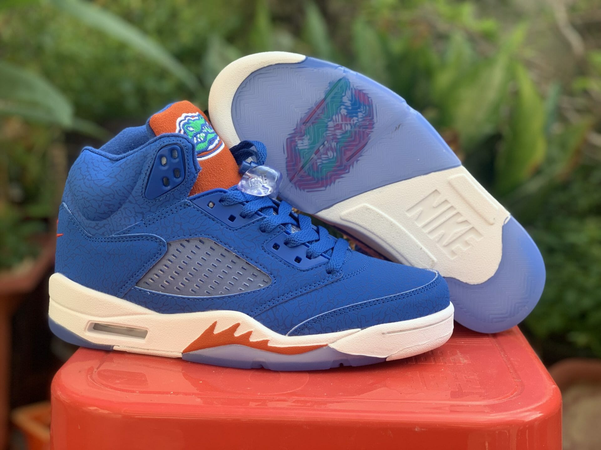 Air Jordan 5 Florida Sapphire Blue Orange Red