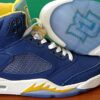 Air Jordan 5 Marquette Dark Blue Yellow