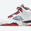 Air Jordan 5 White Black Red