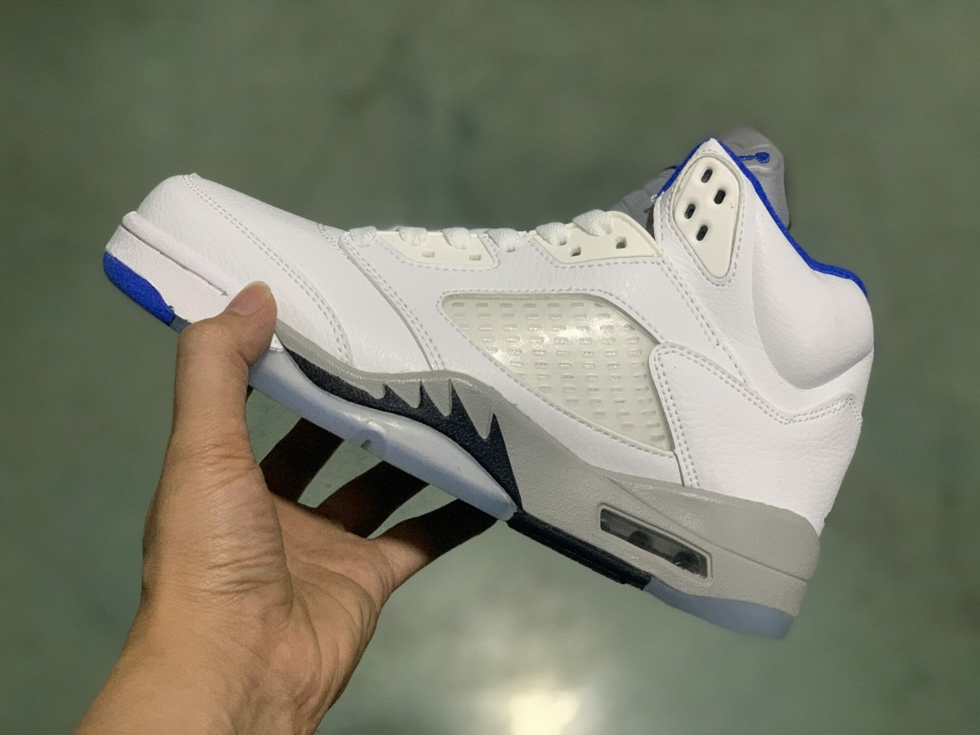 Air Jordan 5 White Blue