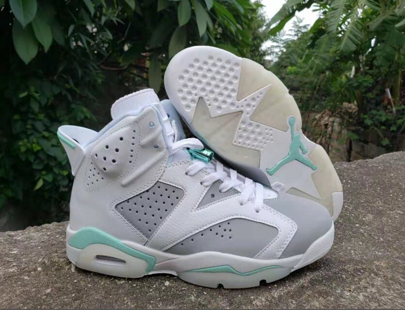 Air Jordan 6 White Gray Green