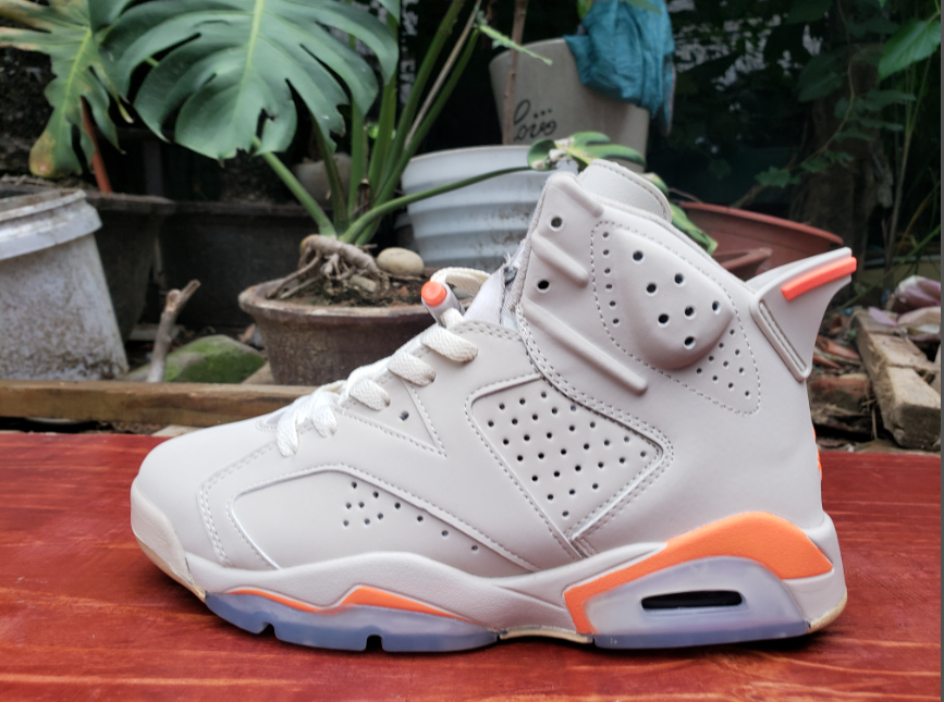 Air Jordan 6 White Orange