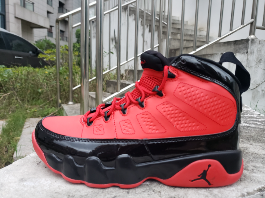 Air Jordan 9 Red And Black Mirror