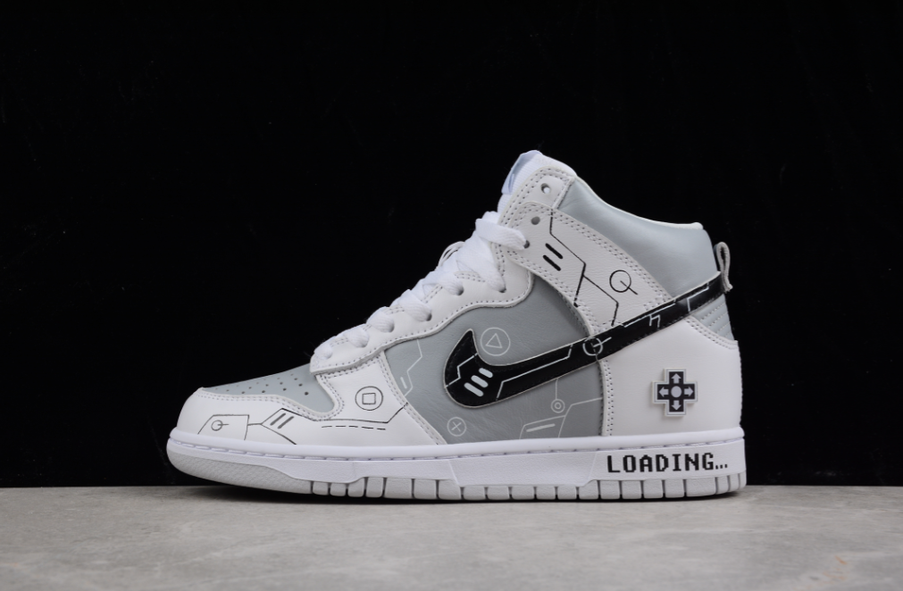 NK Dunk High Video Game Grey White