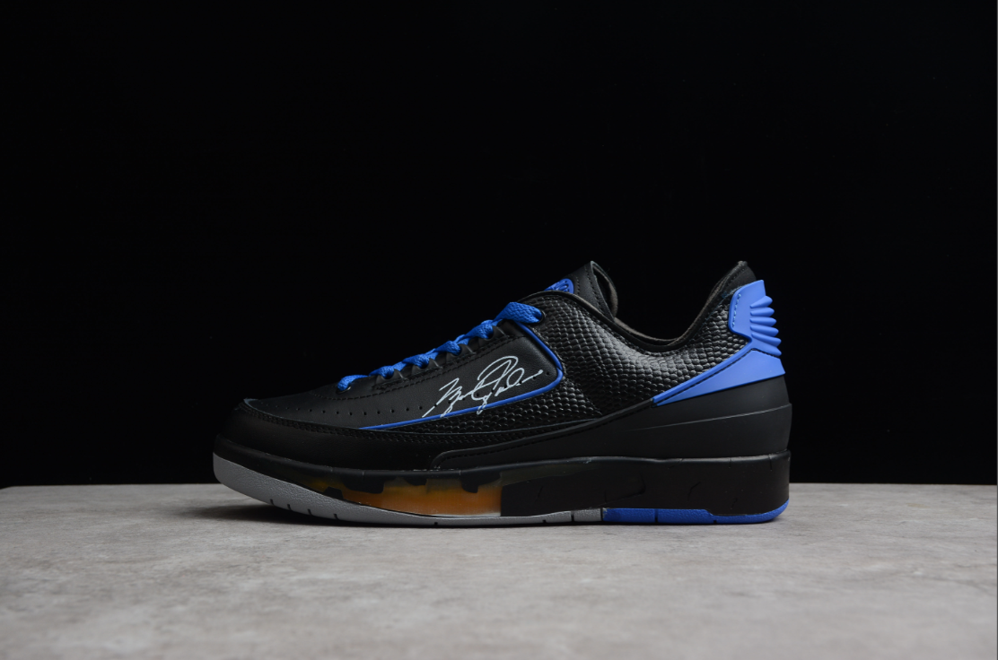 Off-White X Air Jordan 2 Low Black Varsity Royal