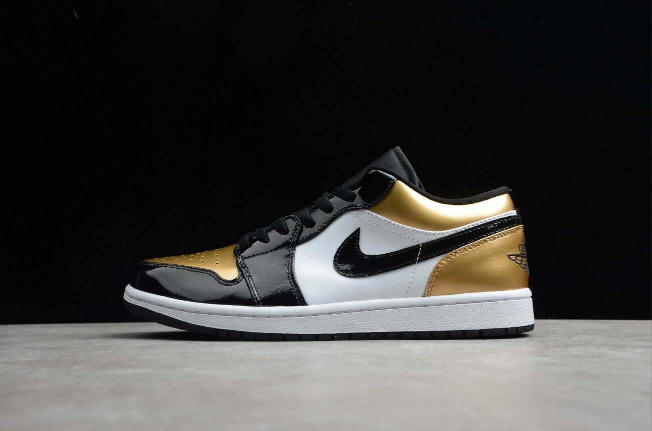 Air Jordan 1 Low Top Black Gold Toe