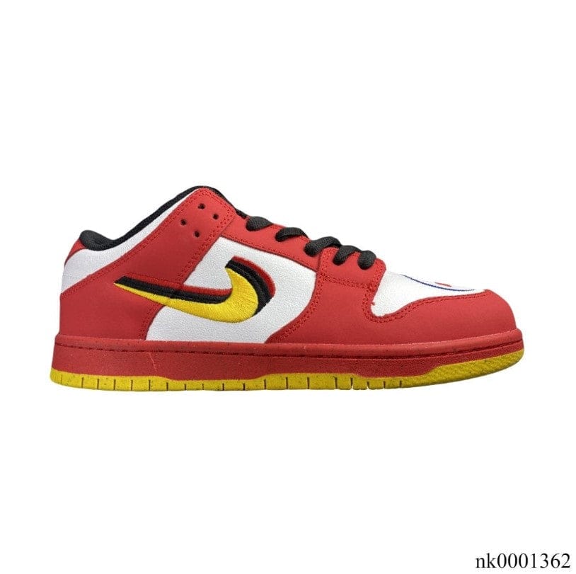 SB Dunk Low White Red Yellow Shoes Sneakers