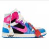 OFF-WHITE x Air Jordan 1 High Miami Vice Custom Shoes Sneakers