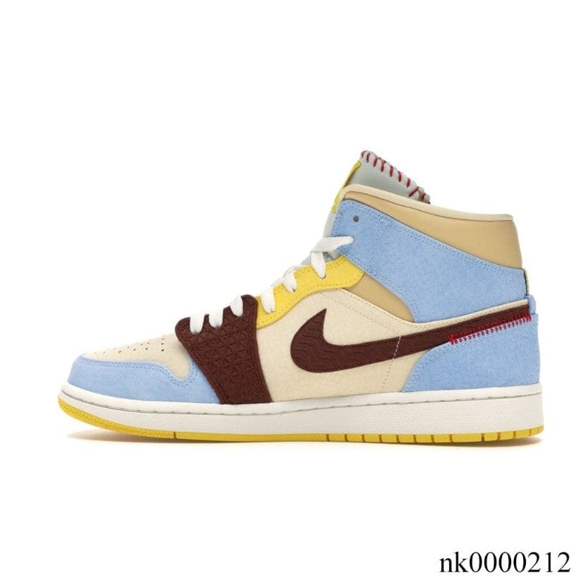 Air Jordan 1 Mid SE Fearless Maison Chateau Rouge Shoes Sneakers
