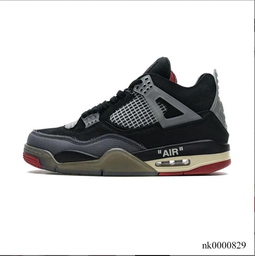 OFF-WHITE x Air Jordan 4 Bred Shoes Sneakers