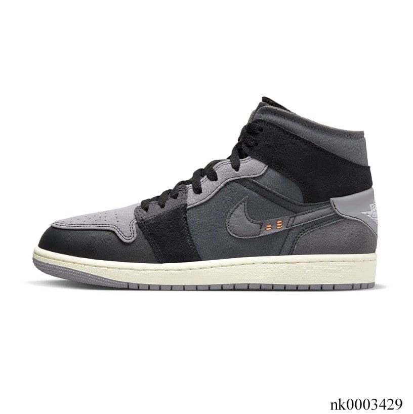 Air Jordan 1 Mid Craft Inside Out Black Shoes Sneakers
