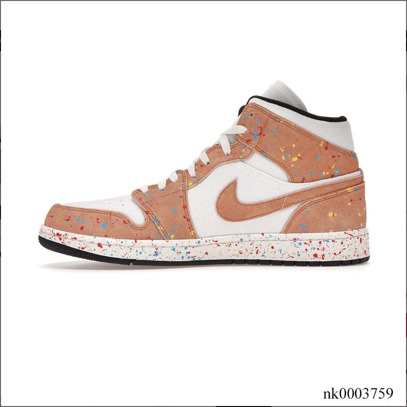 Air Jordan 1 Mid SE Brushstroke Shoes Sneakers