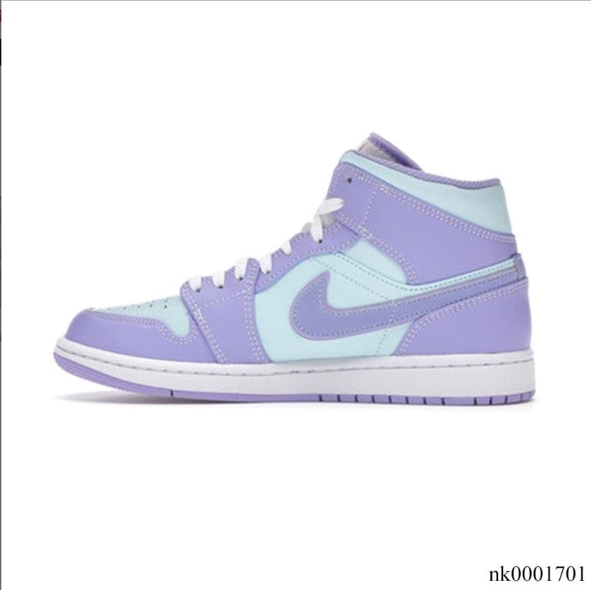 Air Jordan 1 Mid Purple Aqua Shoes Sneakers