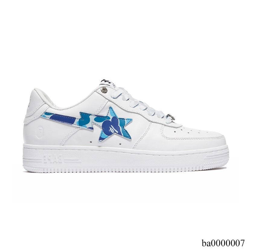 Bape Sta ABC Camo White Blue Shoes Sneakers