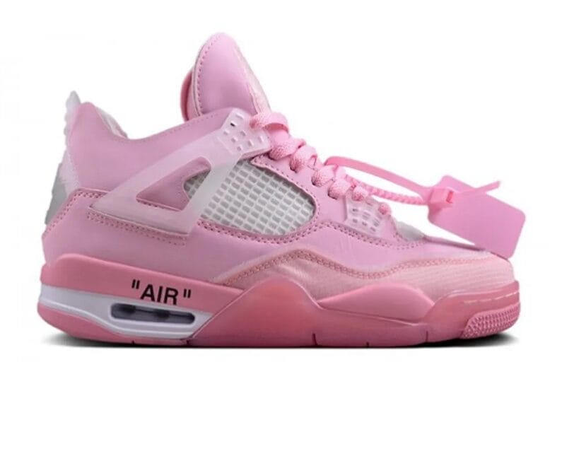 OW X AJ 4 Pink Shoes Sneakers