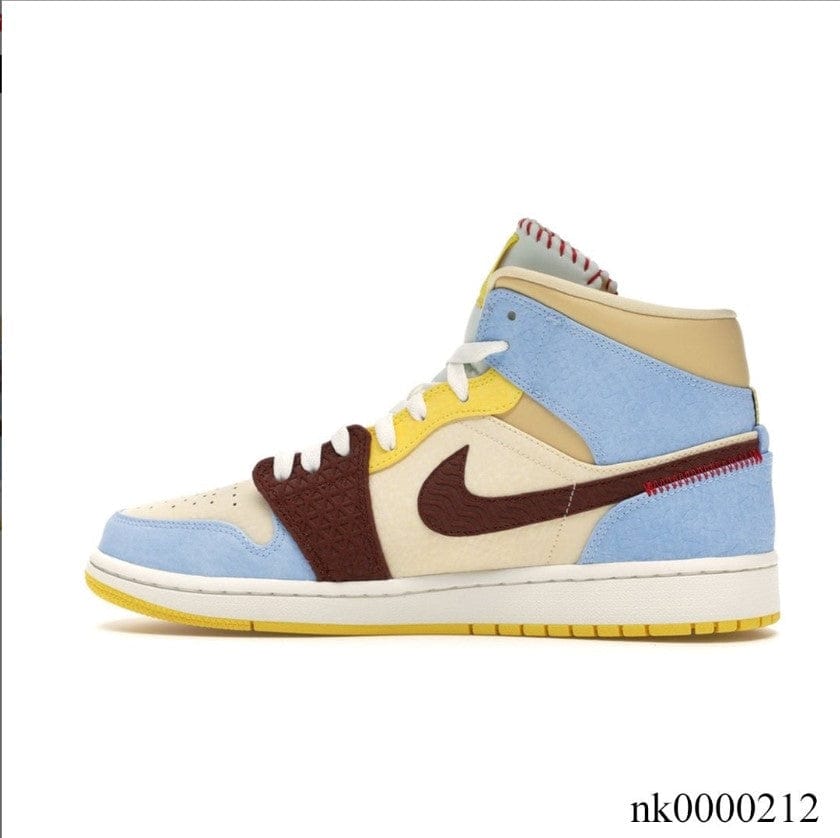 Air Jordan 1 Mid SE Fearless Maison Chateau Rouge Shoes Sneakers
