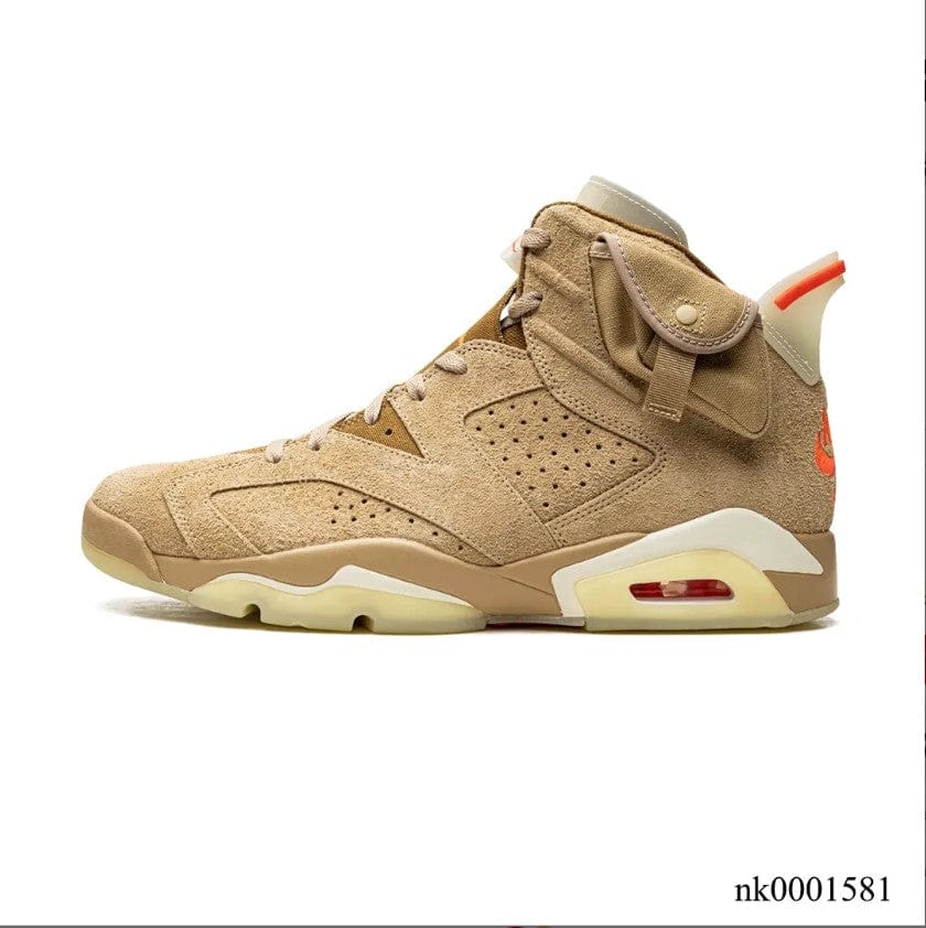 Travis Scott x AJ 6 British Khaki Shoes Sneakers