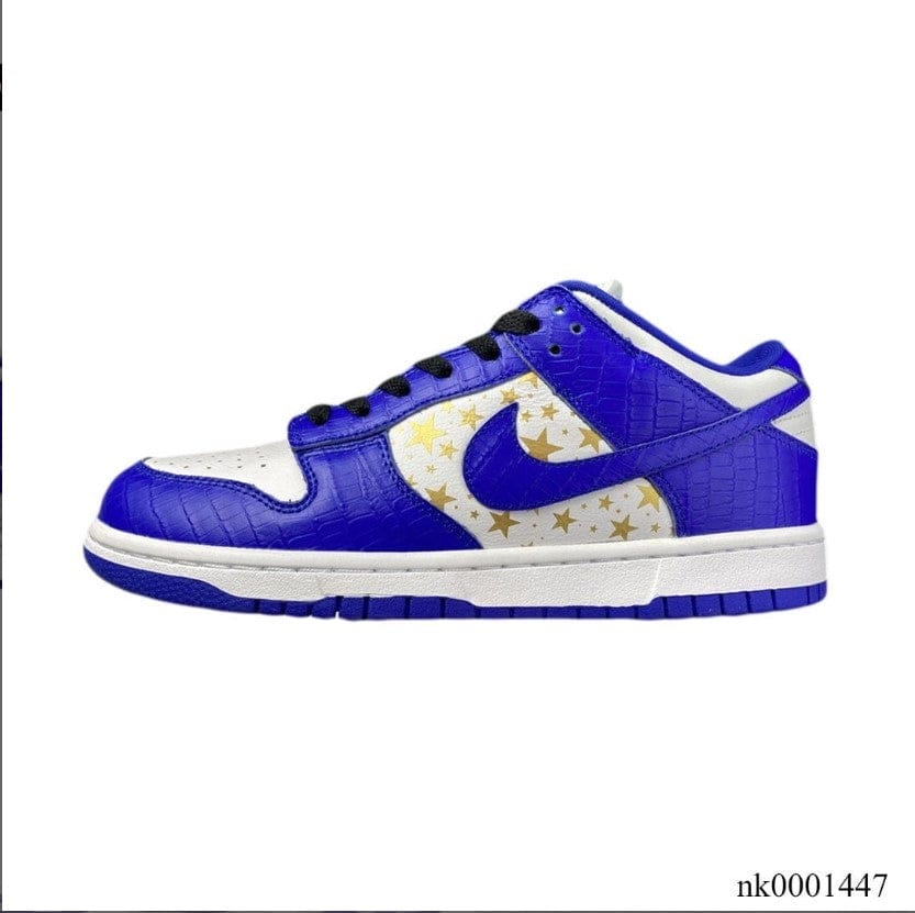 SB Dunk Low White Blue x Supreme Shoes Sneakers