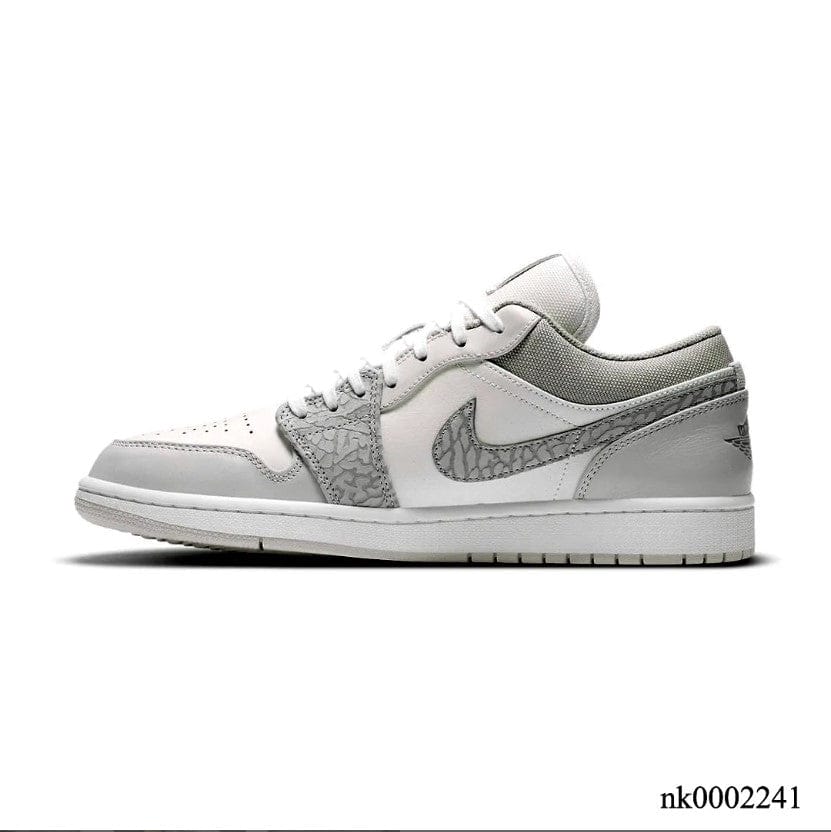 Air Jordan 1 Low PRM Grey Elephant Print Shoes Sneakers