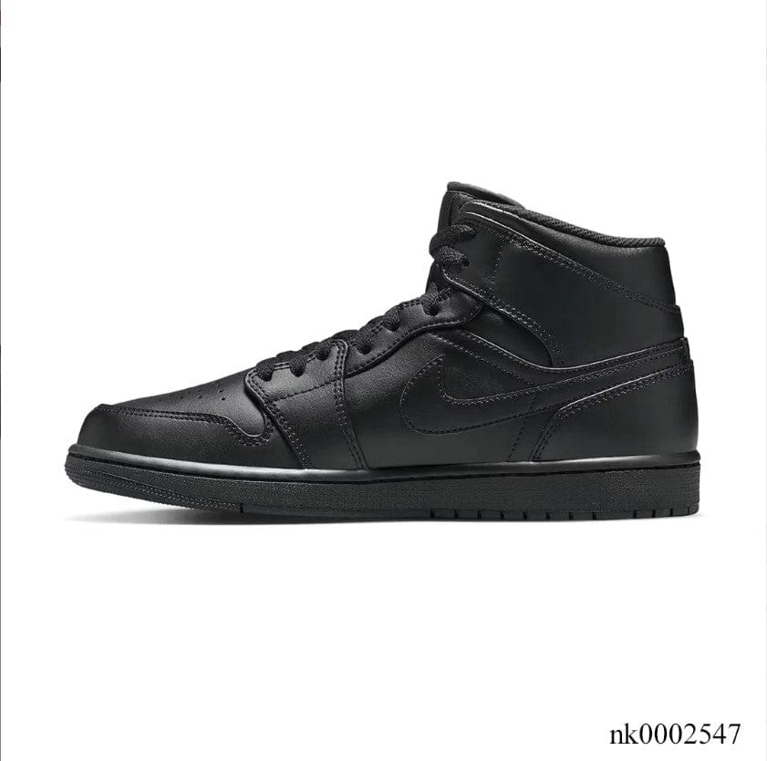 Air Jordan 1 Mid Triple Black Shoes Sneakers
