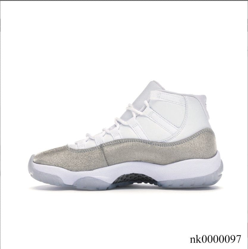 Air Jordan 11 Retro White Metallic Silver Shoes Sneakers