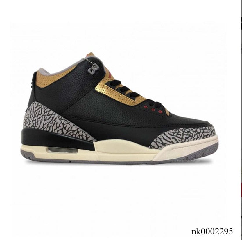 Air Jordan 3 Black Gold Shoes Sneakers 1
