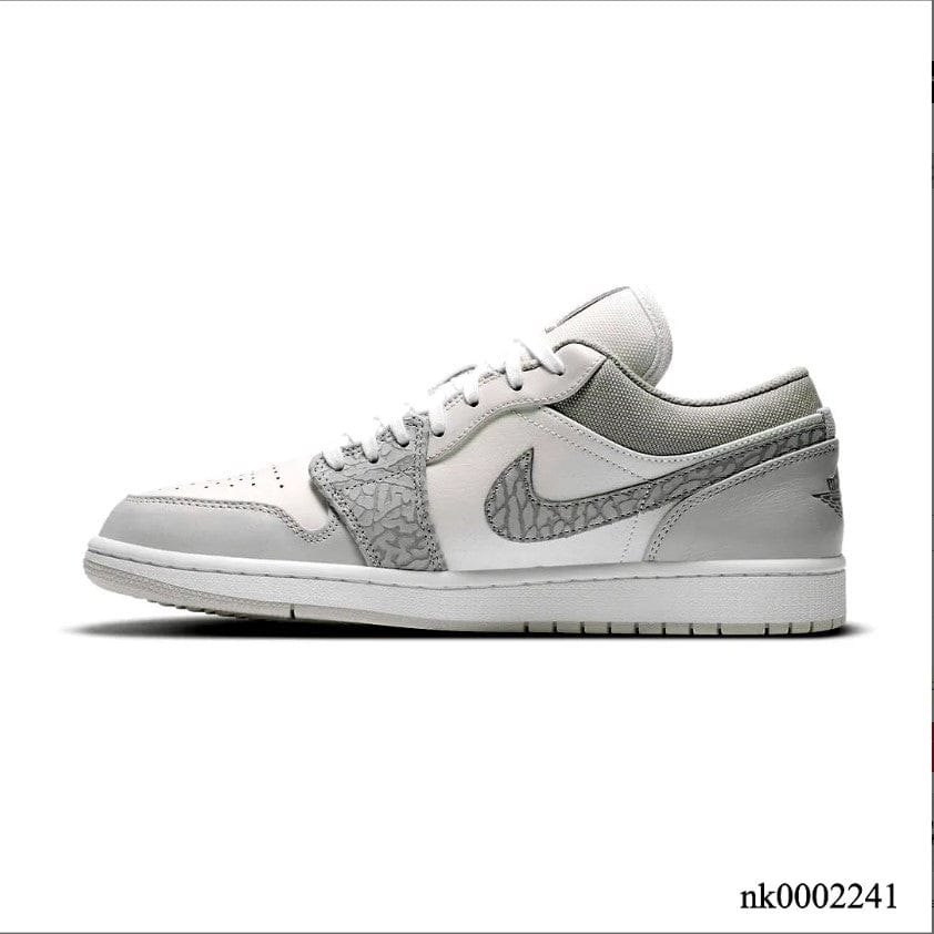 Air Jordan 1 Low PRM Grey Elephant Print Shoes Sneakers
