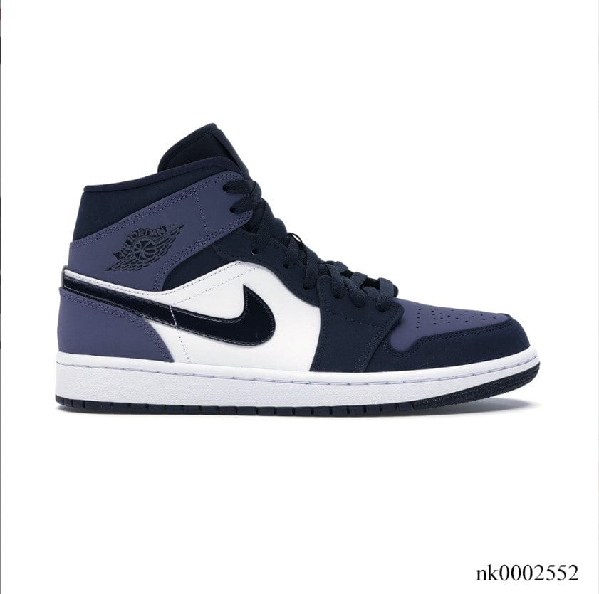 Air Jordan 1 Mid Obsidian Sanded Purple Shoes Sneakers