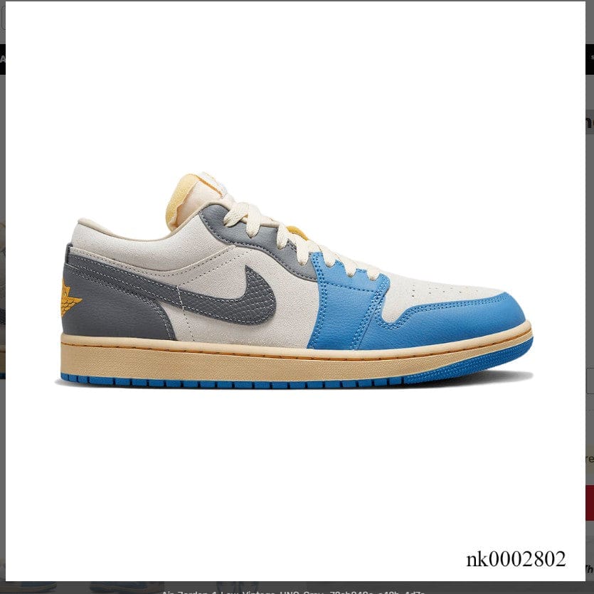 Air Jordan 1 Low Vintage UNC Grey Shoes Sneakers