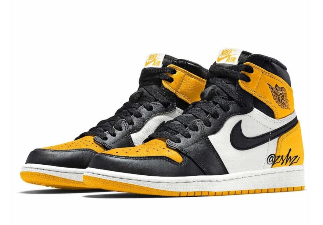 Air Jordan 1 Taxi Yellow Toe Shoes Sneakers