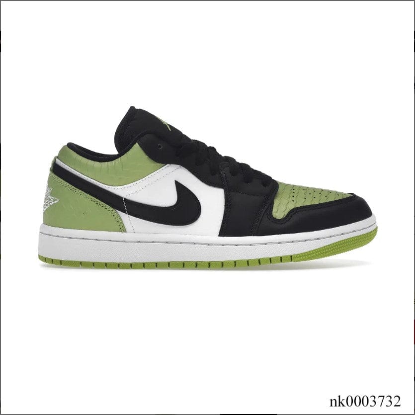 Air Jordan1 Low Snakeskin Vivid Green Shoes Sneakers