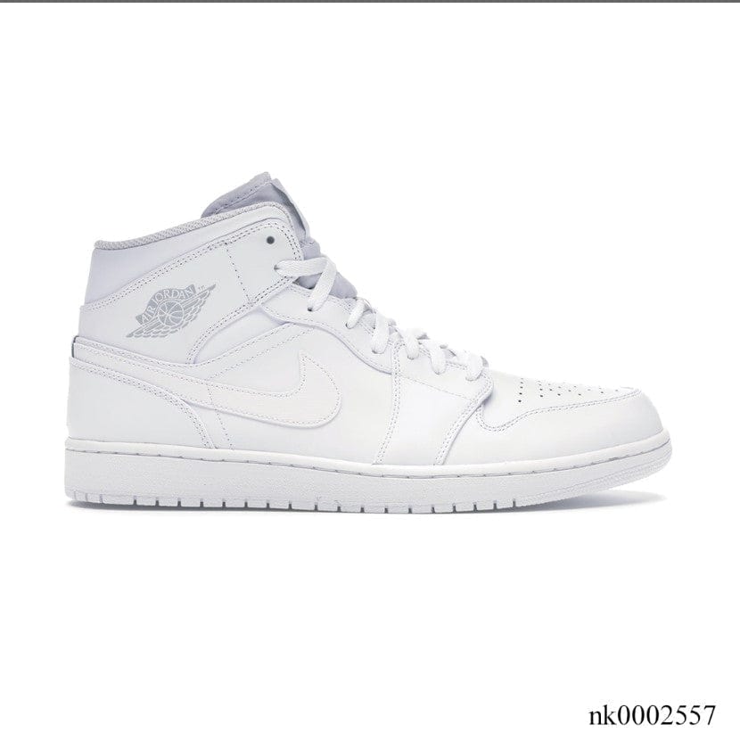 Air Jordan 1 Mid White Pure Platinum Shoes Sneakers
