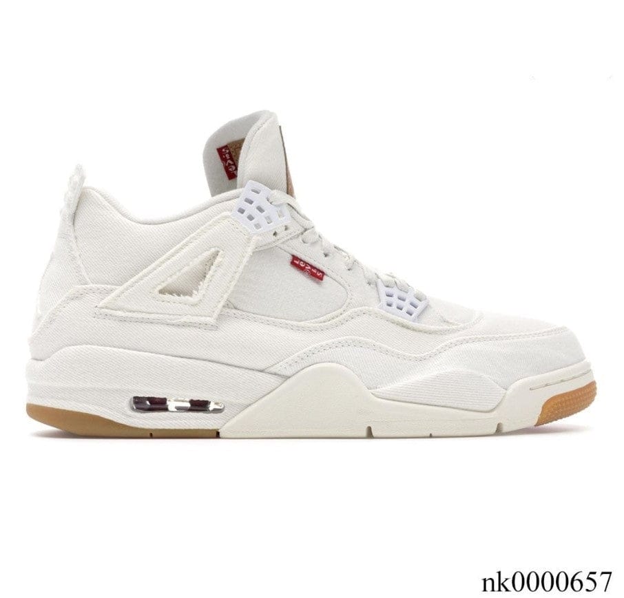 Air Jordan 4 Retro Levi’s White (Levi’s Tag) Shoes Sneakers