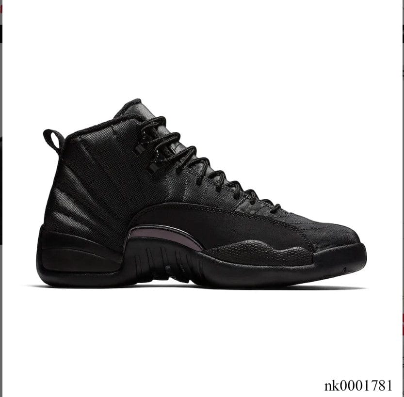 Air Jordan 12 Retro Winterized Triple Black Shoes Sneakers