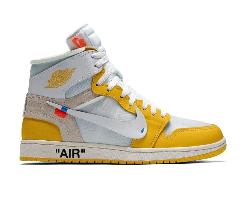 OFF-WHITE x Air Jordan 1 High OG Canary Shoes Sneakers