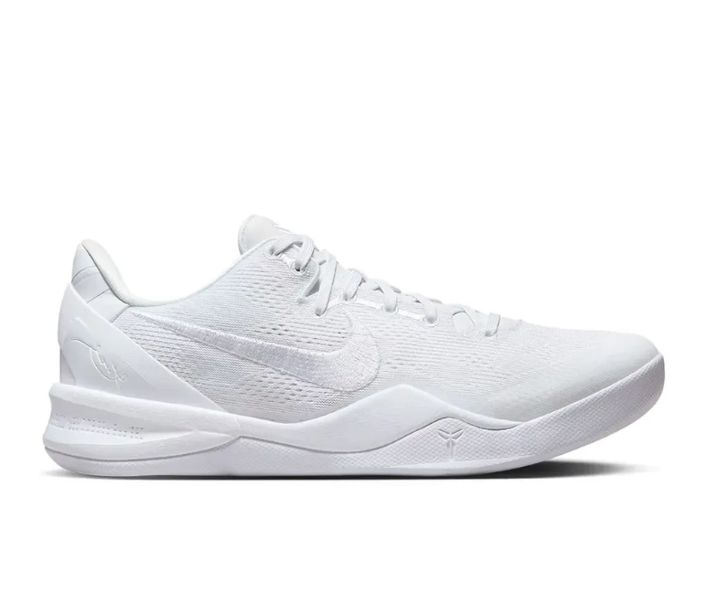 Kobe 8 Protro Triple White Shoes Sneakers