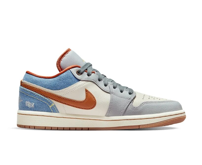 AJ 1 Low Phantom Denim Shoes Sneakers