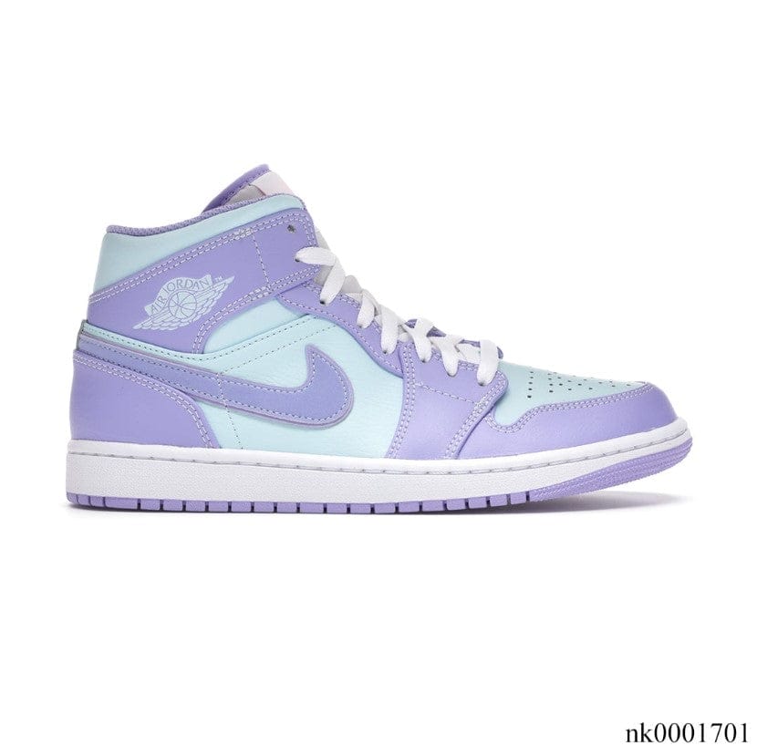 Air Jordan 1 Mid Purple Aqua Shoes Sneakers